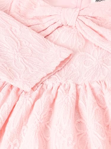 Max Girls Solid Jacquard Dress(Pink_2-3 Y)