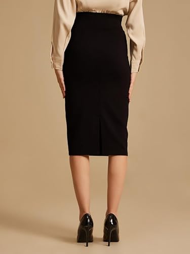 Kazo Lyric Pencil Midi Skirt for Women Black