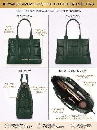 Keywest Women's Westport Luxe Tote Handbag for Women | Hobo Bag for Work | Ladies Purse | Stylish Shoulder Bag | Gift For Women | Dark Grey
