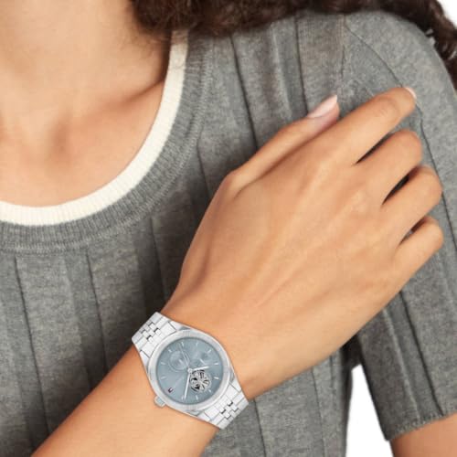 Tommy Hilfiger Monica Le Qtz Multifunction Analog Blue Round Dial Stainless Steel Stainless Steel Watch for Women - TH1782714W