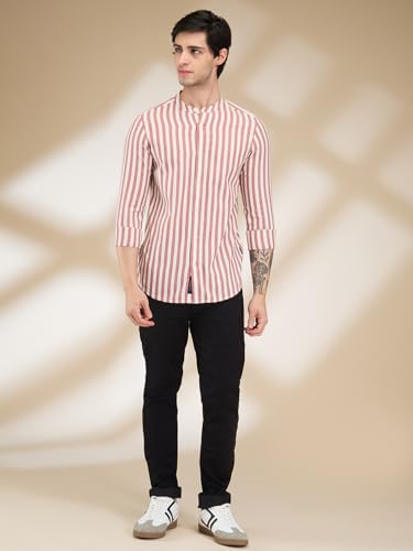 Being Human Red Regular Fit Regular Collar Men's Shirt Clothing