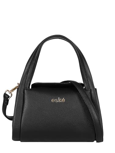 eske Adeline Vegan Leather Women Satchel (Black Saffiano)