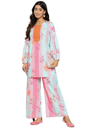 Ahalyaa Women's Polyester Kurta Sets (Pack of 2) (AHTUPZ-COMBO-724-ICH_Pink M)