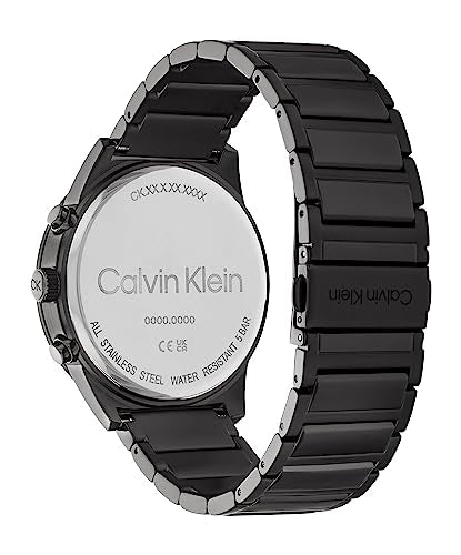 Calvin Klein Ck Impressive Qtz Multifunction Black Round Dial Men's Watch|Stainless Steel Material|Multi Color Band - 25200295