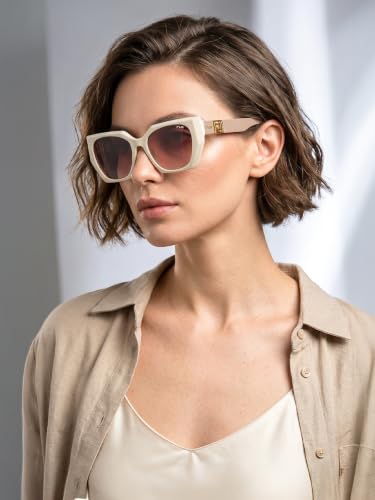 IRUS Women Square sunglasses | 100% UV protection | Small Size | Brown Gradient Polycarbonate lens