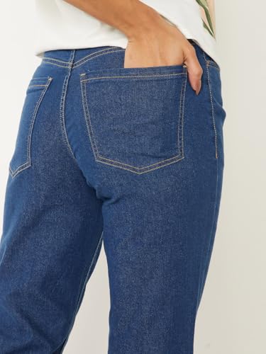 Max Women Solid Slim Straight Jeans (Blue_34)