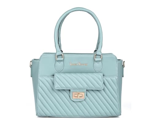 LOUIS STITCH Green Stylish Handbag for Women | Multi Pocket Ladies Satchel Sling Handbag for Travel, Office, College