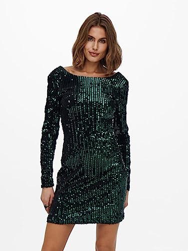 Only Women's Polyester Blend Shift Above The Knee Dress (15244997- Black_S)