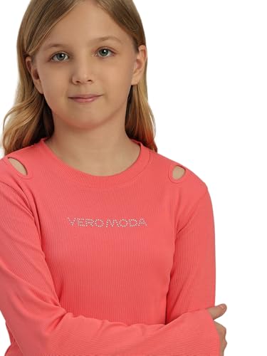 VERO MODA Girl Regular Fit Pink Tshirt