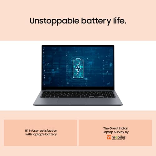 Samsung Galaxy Book4 (Gray, 16GB RAM, 512GB SSD) | 15.6" Full HD Screen | Intel Core i7 1355U Processor | Windows 11 Home | MS Office 2021 | Fingerprint Reader | Intel Iris XE Graphics | RJ45 LAN Port