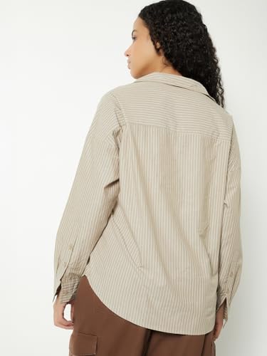Max Women Striped Shirt (Brown_M)