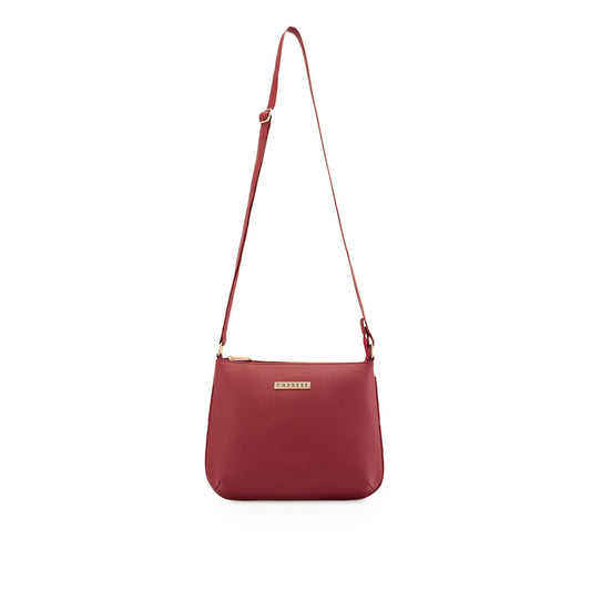 Caprese Rohde Sling Small Maroon Bag for Women|Adjustable Strap for Comfortable Wear|Stylish,Versatile Crossbody Bag for Everyday Use, Travel, and Special Occasions