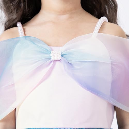 Hopscotch Girls Multi Sleeveless Bow Applique Dress for Age (12-24 Months)