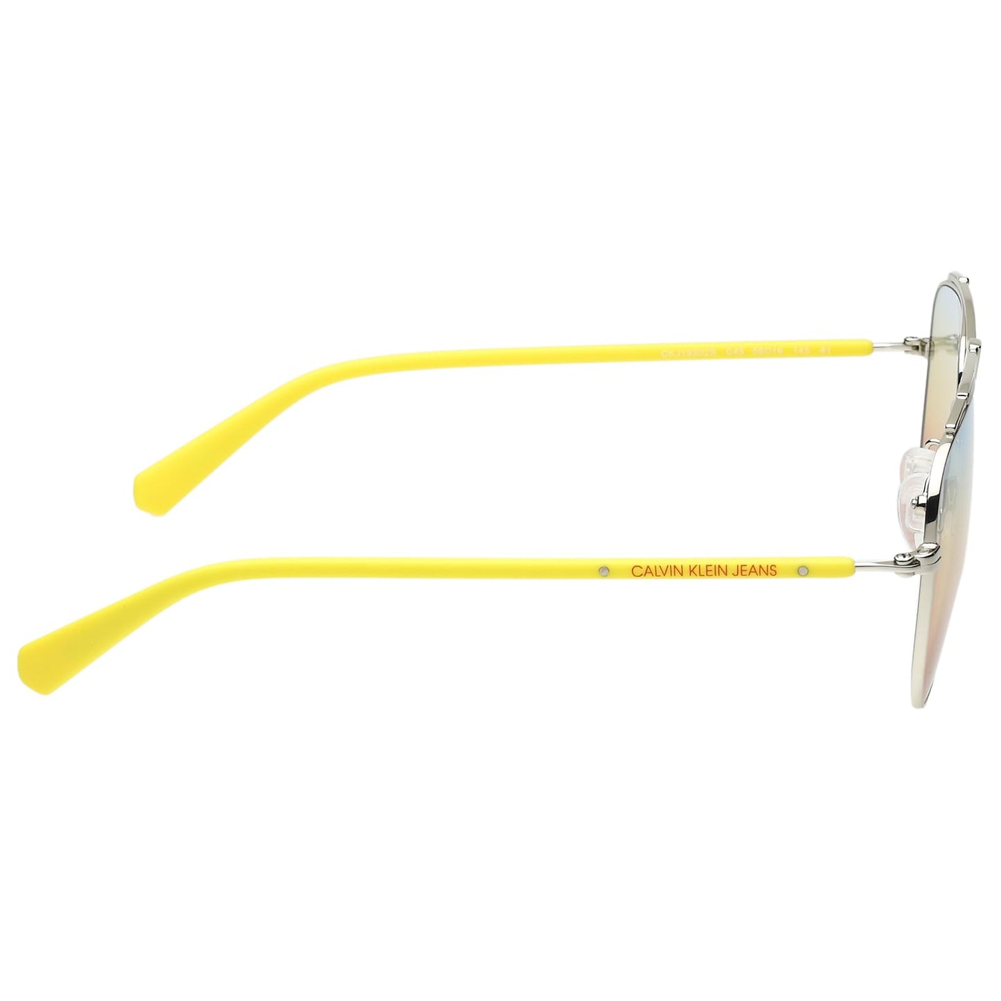 Calvin Klein Jeans|Silver Full Frame Aviator Sunglasses|100% UV Protected (Uv 400) Blue Gradient Faded Lens|Men's|Medium|CKJ 19302 045 56 S