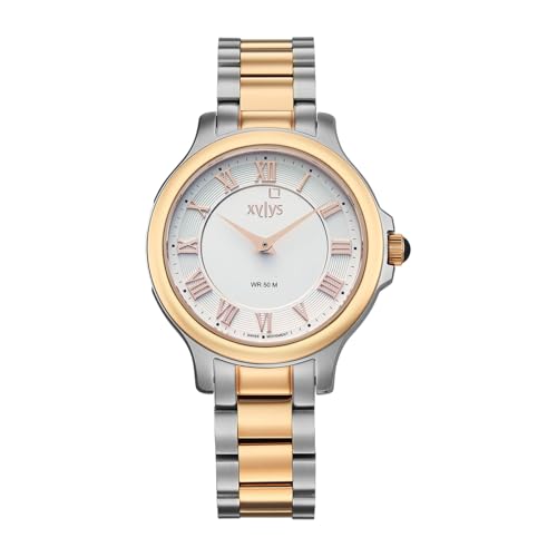 Xylys Genevieve with Analog Quartz White Dial Two Toned Stainless Steel Strap Watch for Women - 45026KM02E