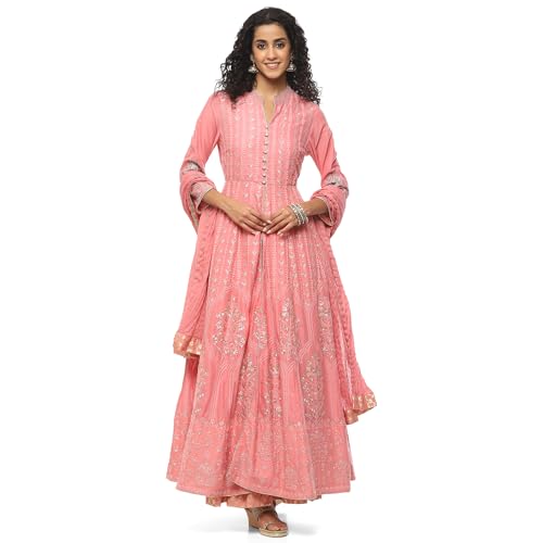 BIBA Women Cotton Embroidery Lehenga Set (SKD5876AW23BLUSHPNK_Pink_XL)