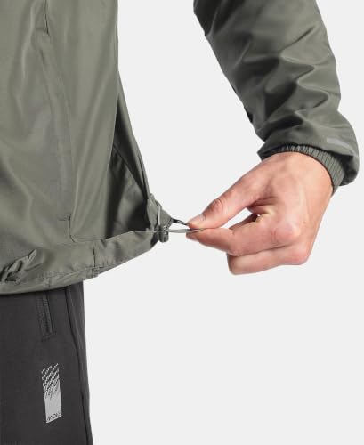 Jockey MV40 Men Microfiber Water Resistant Convertible Hoodie Jacket_T Green_M