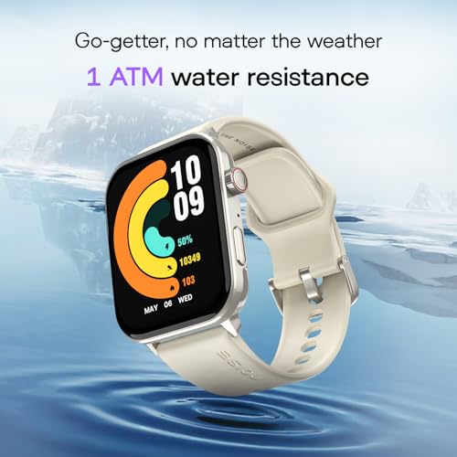 Noise Icon 5 Smartwatch with AI Watch Faces & AI Search, 1.95” AMOLED Display, 10 Days Battery, Bluetooth Calling, 100+ Sports Modes, IP68 (Starlight Gold)