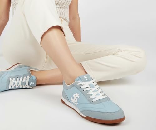 LOUIS STITCH Women’s Sky Blue Casual Lightweight Sneakers | Ortholite Cushioned Comfort | Dual-Color TPR Sole | Lightweight & Comfortable Casual Lace-Up Shoes | LSD-SNK-NBL-SB | UK-4