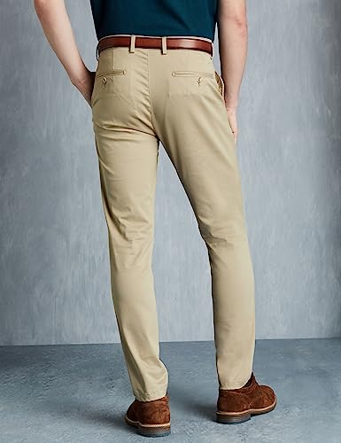Symbol Premium Men's Flexi Waist Casual Pants | Stretchable Chinos | Stylish Office Fashion Mid Rise Trousers (Available in Slim Fit & Regular Fit) (Beige_34)