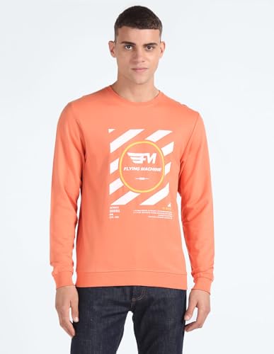 Crew Neck Brand Print Sweatshirt