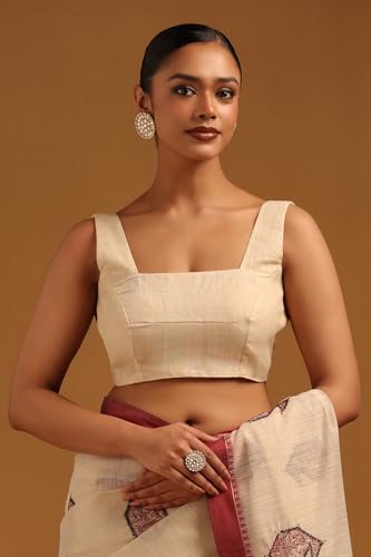 Soch Womens Maroon Chanderi Warli Saree With Hand Embroidery