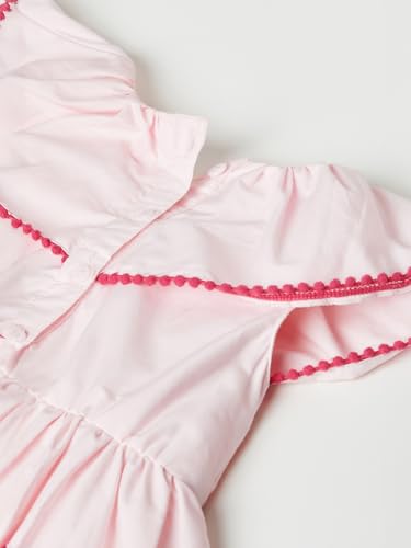 Max Girls Floral Print Dress(Pink_6-8 Y)