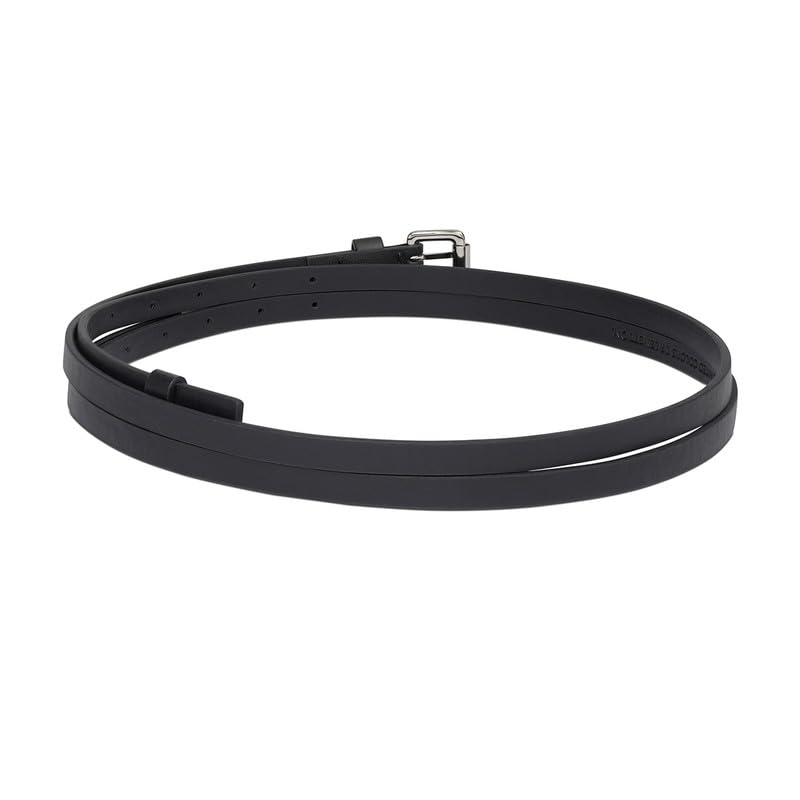UNITED COLORS OF BENETTON Manon Women Casual Belt - Black, S 70Cm | Pin Closure | Waist Size : 26-31 | Double Prong Buckle With Pebbled Textured