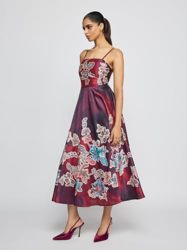 Label RITU KUMAR Burgundy Cosenza Long Dress