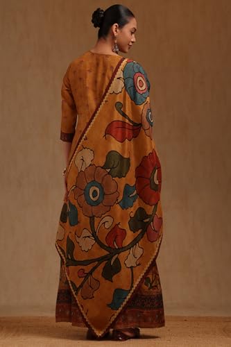 Soch Women's Muslin Salwar Suit Set (EWA5CD22281_Mustard