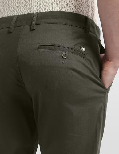 Arrow Sport Men's Bronson Slim Fit Dobby Trousers (ASALTR2652_Dark Brown_38)