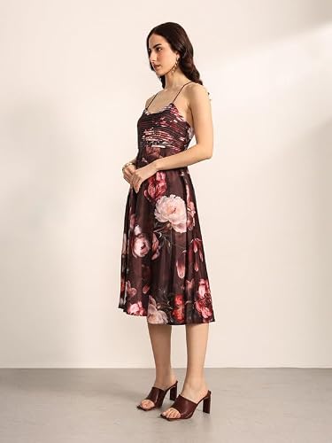 Kazo Demure Midi Dress (Multicolor XS)