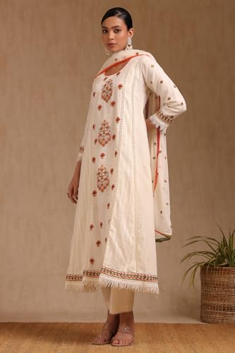 Soch Women's Cotton Salwar Suit Set (EWS5CD21992_Off White