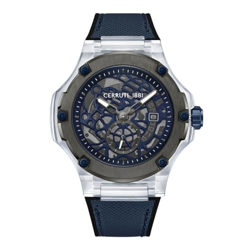Cerruti 1881 Watch for Men with Black Dial in 52 MM, strap