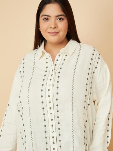 Max Women's Regular Fit Shirt (RUS13P_Ivory