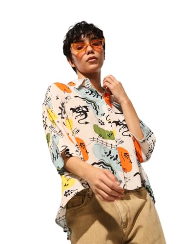 ONLY Women's Loose Fit White Shirt