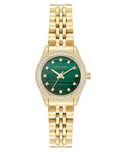 Anne Klein Women's Analog Watch, Gold-Tone Stainless Steel Bracelet | Champagne Sunray Dial