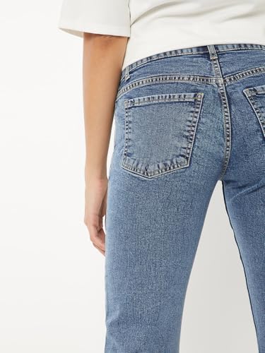 Max Women Washed Flared Jeans (Blue_36)