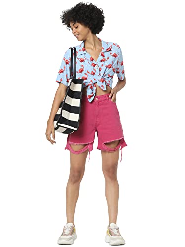 ONLY Regular Fit Denim Shorts (15260585_Cactus Flower_M)