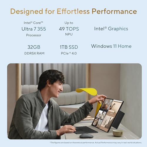 ASUS Zenbook Duo (2026),Smartchoice,Intel Core Ultra 7 (Series 3),32GB RAM,1TB SSD,3K OLED,Touchscreen,14"(35.5 cm),Win 11,M365 Basic(1Y),Office 24,Moher Gray,1.65 Kg, UX8407AA-SN183WS,Copilot+ PC