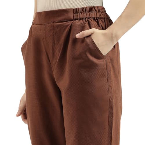 United Colors of Benetton Solid Pants (Size: S)-25A4AGH558X5GBR6 Brown