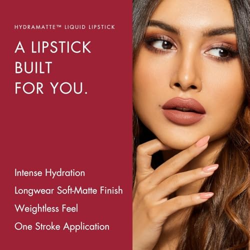 HYUE HydraMatte™ Liquid Lipstick | Barely Bold Bundle: Mauve-licious, Terracotta-Tease, Spicy Tan | 2.2 ml x 3 | Soft-Matte Long-Wear | With Jojoba, Almond & Gooseberry Extracts | Precision Applicator