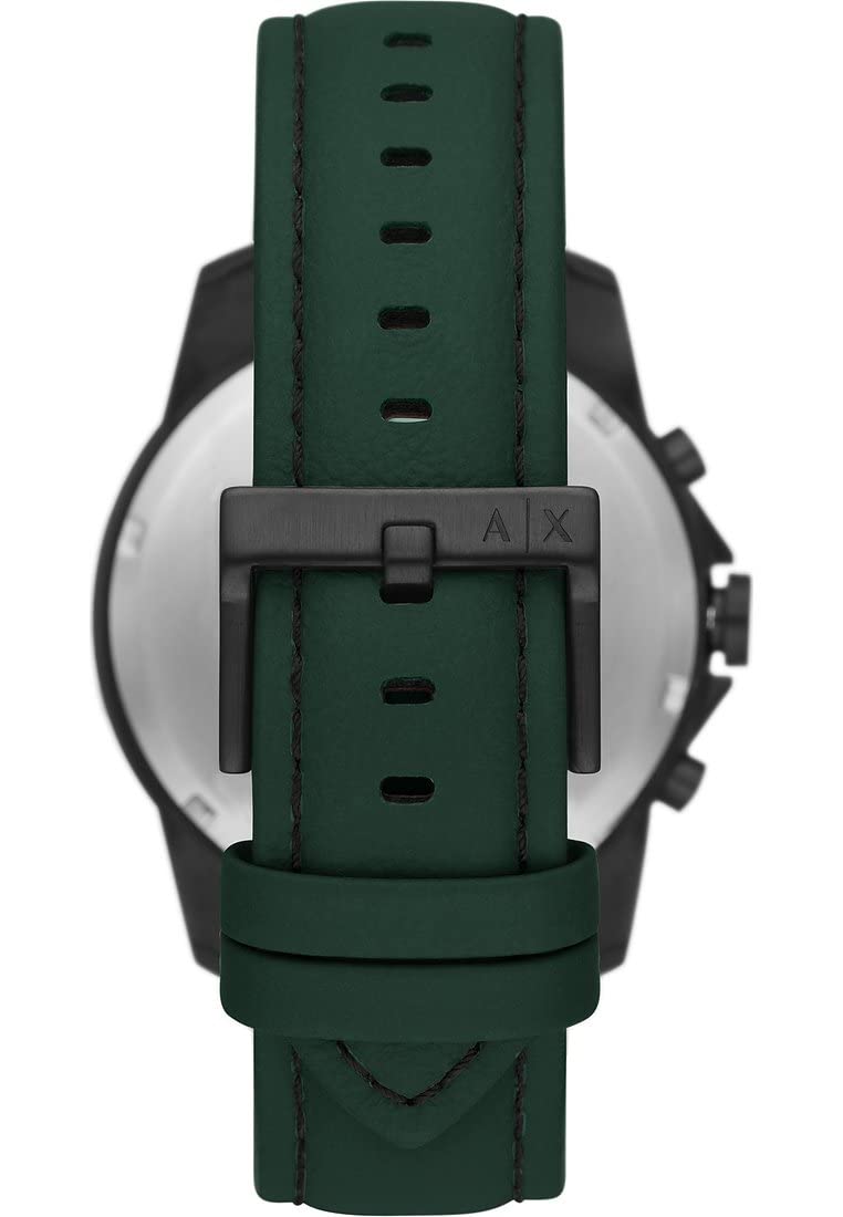 Armani Exchange Men's Chronograph, Black-Tone Stainless Steel Watch, AX1725, Black, strap, Black, strap