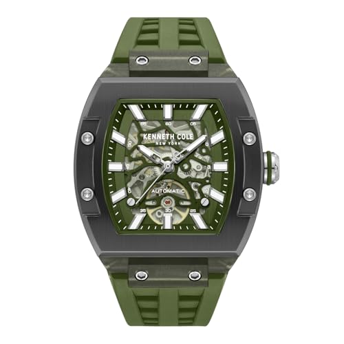 Kenneth Cole Automatic Analog Green Dial Green Silicon Strap Watch for Men - KCWGZ0076803MNW