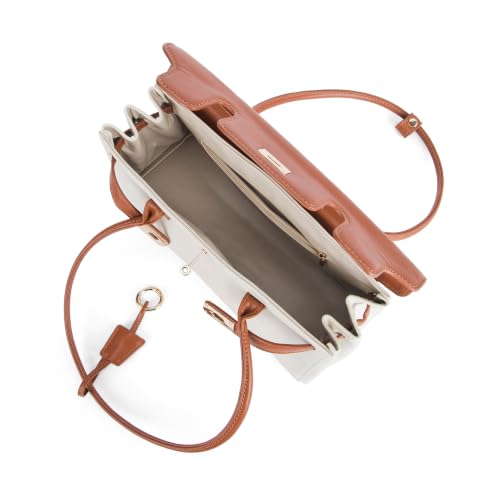 Lino Perros Ella Luxe Flap Beige Shoulder Bag