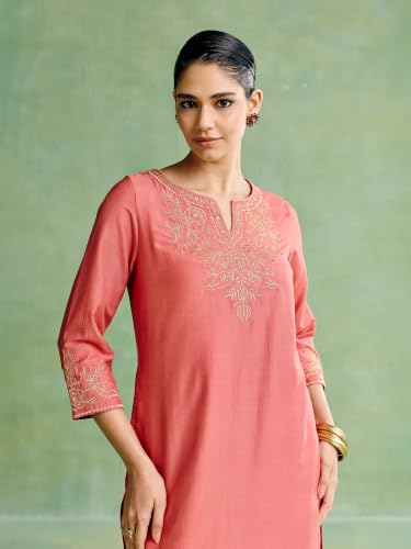 Aarke Ritu Kumar Peach Femmora Kurta With Pant And Dupatta