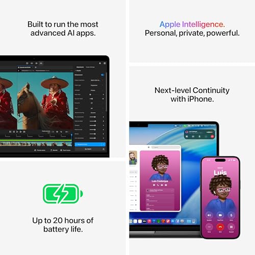 Apple 2026 MacBook Pro Laptop with M5 Max chip with 18‑core CPU and 32‑core GPU: Built for AI, 35.97 cm (14.2″) Liquid Retina XDR Display, 36GB Unified Memory, 2TB SSD Storage; Space Black