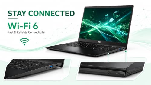 Acer TravelLite TL05-41M Smart Laptop | 15.6" FHD Display | AMD Ryzen 7 7730U | 32GB RAM | 1TB NVMe SSD | AMD Radeon Graphics | Windows 11 + MS Office 2024 | Wi-Fi 6 | 3-Year Warranty | Black