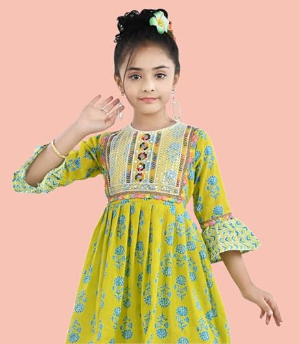Arshia Fashions Girls Ethnic Wear Salwar Suit Set | Girls Kurti and Dhoti Pant Set