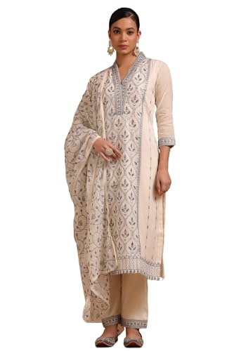 Soch Women's Cotton Salwar Suit Set (EWS5CD21989_Off White